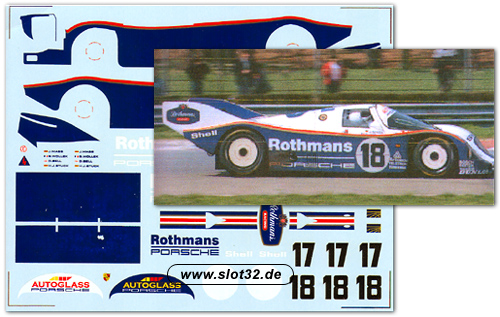 DMC decal Porsche 962, Rothmans